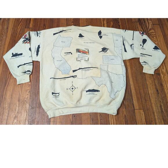 Vintage Civil War Sweatshirt Mens Art Unlimited 2XL Pullover Crewneck Sweatshirt - Picture 4 of 7